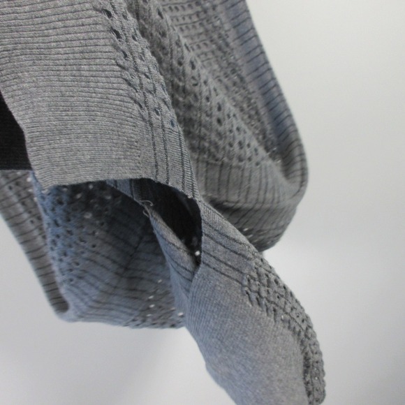 AllSaints Knit Midi Dress 10 Gray Open Weave Cotton Viscose Summer Party 142 - Picture 8 of 12